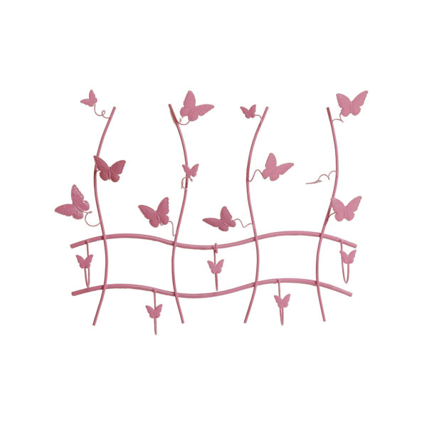 Μεταλλική Κρεμάστρα Πεταλούδες Ροζ
